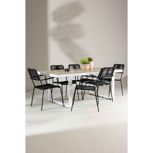 Gartenmöbel-Set Merlo, Lindos – Wetterfeste Essgruppe für den Garten