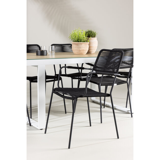 Gartenmöbel-Set Merlo, Lindos – Wetterfeste Essgruppe für den Garten