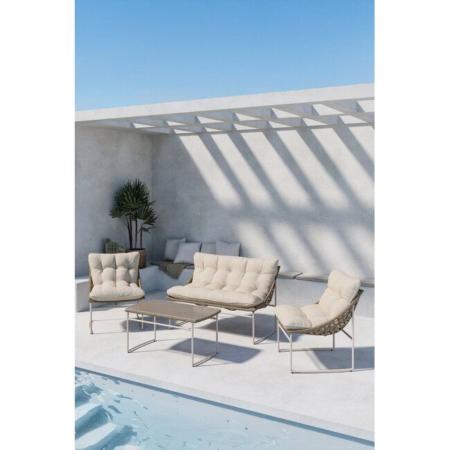 Lounge-Set Tina Beige – Moderne Outdoor-Lounge
