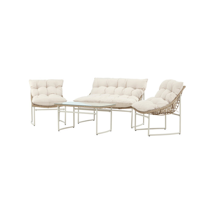 Lounge-Set Tina Beige – Moderne Outdoor-Lounge