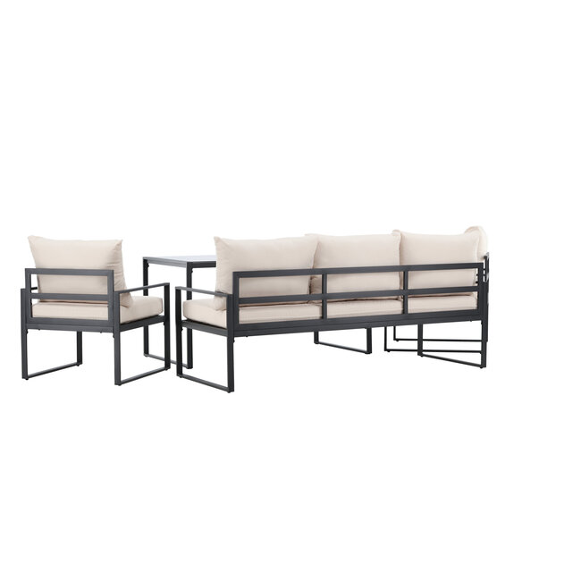 Lounge-Set Catania Beige – Moderne Outdoor-Lounge