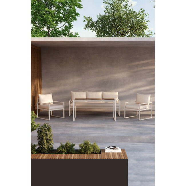 Lounge-Set Catania Beige – Moderne Outdoor-Lounge