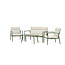 Lounge-Set Mazzaro Beige – Polyrattan Garten-Loungegarnitur 120×80 cm Stahl und Stoff