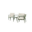 Lounge-Set Mazzaro Beige – Polyrattan Garten-Loungegarnitur 120×80 cm Stahl und Stoff