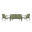Lounge-Set Mazzaro Beige – Polyrattan Garten-Loungegarnitur 120×80 cm Stahl und Stoff