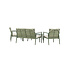 Lounge-Set Mazzaro Beige – Polyrattan Garten-Loungegarnitur 120×80 cm Stahl und Stoff