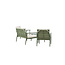 Lounge-Set Mazzaro Beige – Polyrattan Garten-Loungegarnitur 120×80 cm Stahl und Stoff