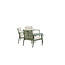 Lounge-Set Mazzaro Beige – Polyrattan Garten-Loungegarnitur 120×80 cm Stahl und Stoff