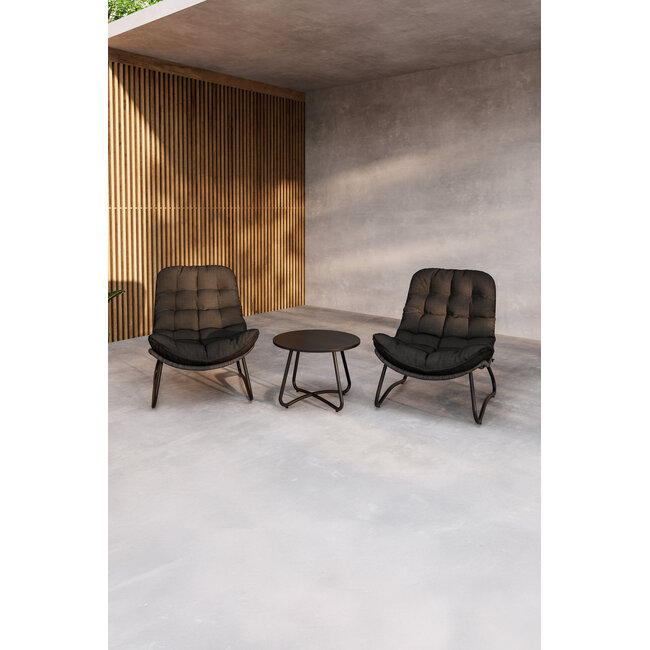 Lounge-Set Cala – Moderne Eleganz und Entspannung in Anthrazit
