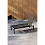Gartenliege Massimo Schwarz – Outdoor-Sonnenliege 189×60 cm Stahl und Textilene