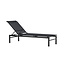 Gartenliege Massimo Schwarz – Outdoor-Sonnenliege 189×60 cm Stahl und Textilene