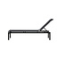 Gartenliege Massimo Schwarz – Outdoor-Sonnenliege 189×60 cm Stahl und Textilene