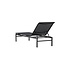 Gartenliege Massimo Schwarz – Outdoor-Sonnenliege 189×60 cm Stahl und Textilene