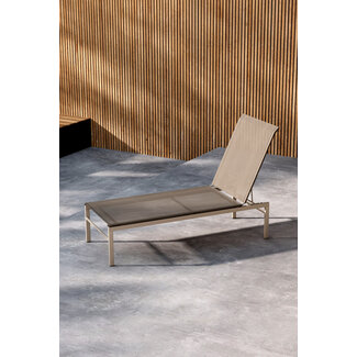 Venture Home Gartenliege Massimo Beige – Sonnenliege 189×60 cm Stahl & Textilene