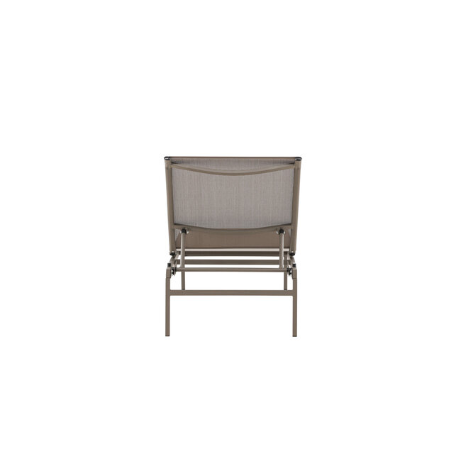 Gartenliege Massimo Beige – Outdoor-Sonnenliege 189×60 cm Stahl und Textilene
