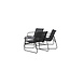 Lounge-Set Scopello Schwarz – Garten-Loungegarnitur Stahl und Textilene 110×71 cm