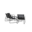 Lounge-Set Scopello Schwarz – Garten-Loungegarnitur Stahl und Textilene 110×71 cm