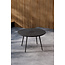 Gartentisch San Vito Schwarz – Runder Outdoor-Tisch Ø120 cm Aluminium und Polywood