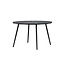 Gartentisch San Vito Schwarz – Runder Outdoor-Tisch Ø120 cm Aluminium und Polywood