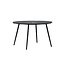 Gartentisch San Vito Schwarz – Runder Outdoor-Tisch Ø120 cm Aluminium und Polywood