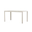 Gartentisch Mirko Beige – Outdoor-Esstisch 140×80 cm Aluminium und Polywood