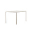 Gartentisch Mirko Beige – Outdoor-Esstisch 140×80 cm Aluminium und Polywood