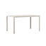 Gartentisch Mirko Beige – Outdoor-Esstisch 140×80 cm Aluminium und Polywood