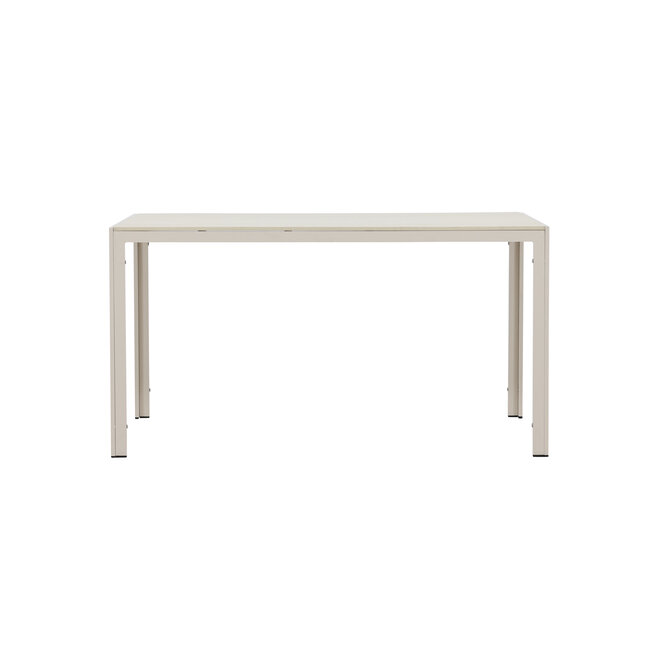 Gartentisch Mirko Beige – Outdoor-Esstisch 140×80 cm Aluminium und Polywood