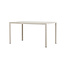 Gartentisch Mirko Beige – Outdoor-Esstisch 140×80 cm Aluminium und Polywood