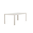 Gartentisch Mirko Beige – Outdoor-Esstisch 205×90 cm Aluminium und Polywood