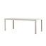 Gartentisch Mirko Beige – Outdoor-Esstisch 205×90 cm Aluminium und Polywood