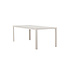 Gartentisch Mirko Beige – Outdoor-Esstisch 205×90 cm Aluminium und Polywood
