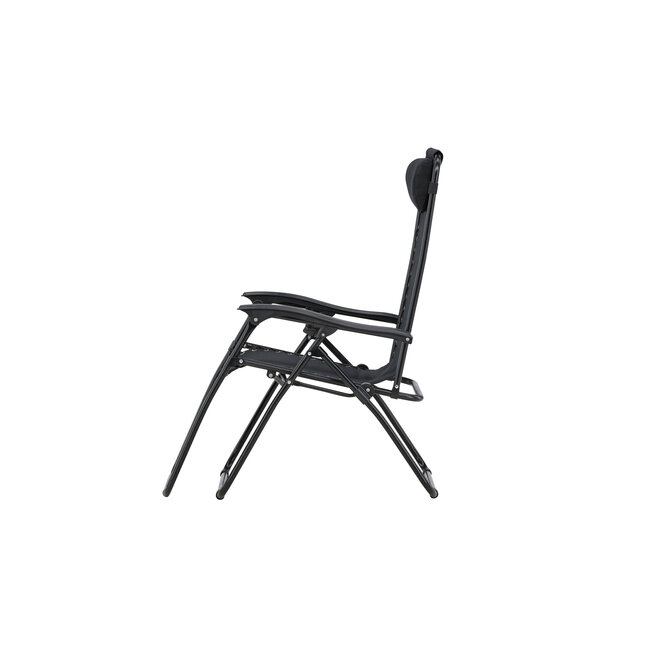 Gartenliege Vulcano Schwarz – Gartenliege Ø60 cm Stahl und Oxford-Stoff