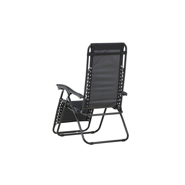 Gartenliege Vulcano Schwarz – Gartenliege Ø60 cm Stahl und Oxford-Stoff