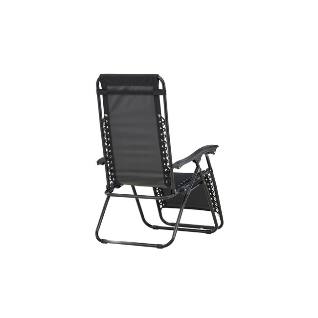 Gartenliege Vulcano Schwarz – Gartenliege Ø60 cm Stahl und Oxford-Stoff