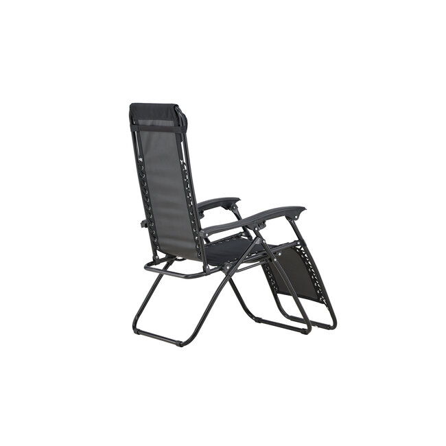 Gartenliege Vulcano Schwarz – Gartenliege Ø60 cm Stahl und Oxford-Stoff