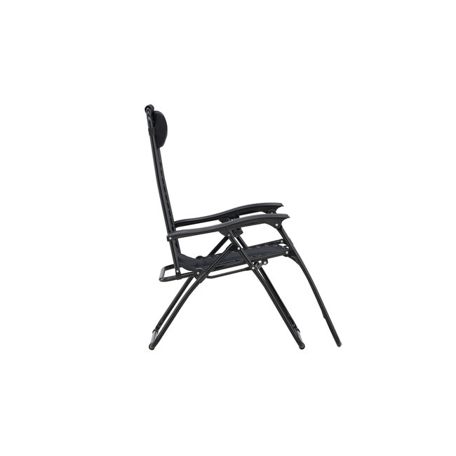 Gartenliege Vulcano Schwarz – Gartenliege Ø60 cm Stahl und Oxford-Stoff