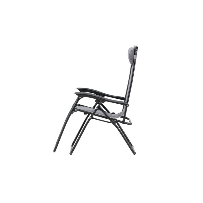 Gartenliege Vulcano Grau – Camping-Gartenliege Ø60 cm Stahl und Oxford-Stoff