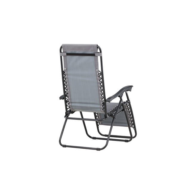 Gartenliege Vulcano Grau – Camping-Gartenliege Ø60 cm Stahl und Oxford-Stoff