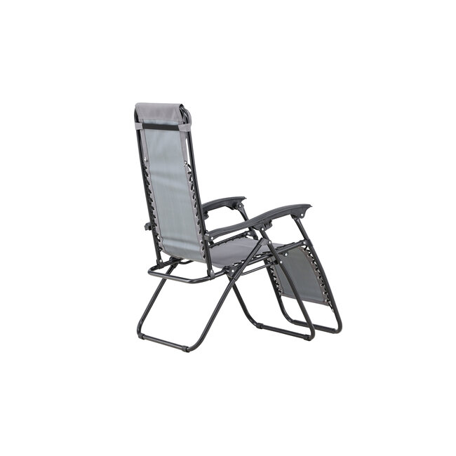 Gartenliege Vulcano Grau – Camping-Gartenliege Ø60 cm Stahl und Oxford-Stoff