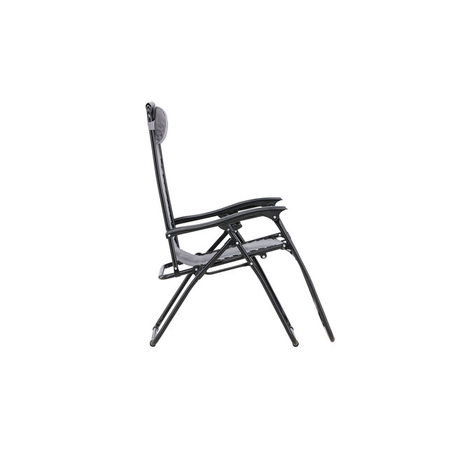 Gartenliege Vulcano Grau – Camping-Gartenliege Ø60 cm Stahl und Oxford-Stoff