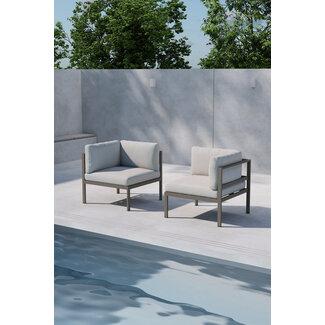 Venture Home Gartensofa Copacabana Beige – Eckmodul 74×74×65 cm Aluminium & Olefin-Polster