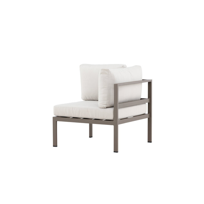 Gartensofa Copacabana Beige – Eckmodul 74×74×65 cm Aluminium & Olefin-Polster