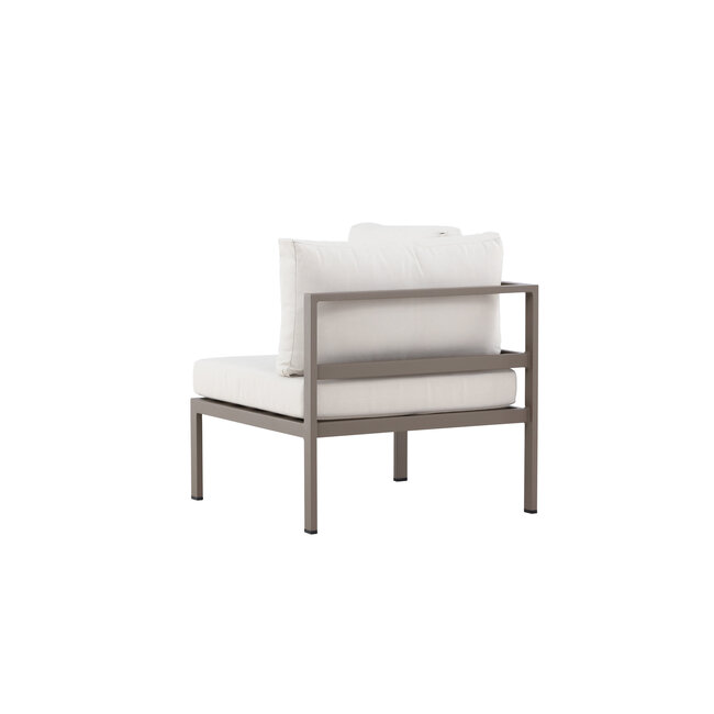 Gartensofa Copacabana Beige – Eckmodul 74×74×65 cm Aluminium & Olefin-Polster