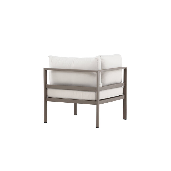 Gartensofa Copacabana Beige – Eckmodul 74×74×65 cm Aluminium & Olefin-Polster