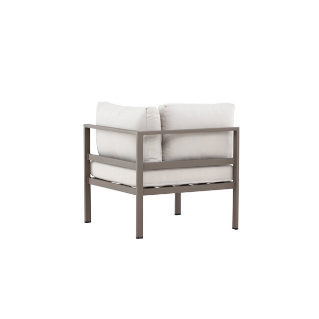 Gartensofa Copacabana Beige – Eckmodul 74×74×65 cm Aluminium & Olefin-Polster