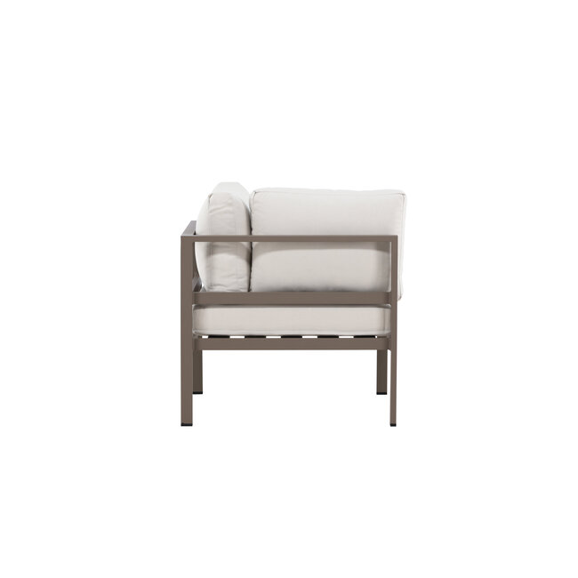 Gartensofa Copacabana Beige – Eckmodul 74×74×65 cm Aluminium & Olefin-Polster