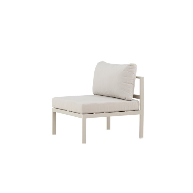 Gartensofa Copacabana Beige – Outdoor-Einzelsofa 70×74×65 cm Aluminium und Daunen/Schaumstoff