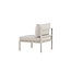 Gartensofa Copacabana Beige – Outdoor-Einzelsofa 70×74×65 cm Aluminium und Daunen/Schaumstoff