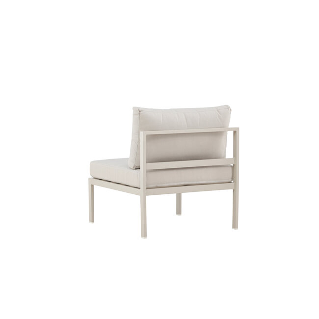 Gartensofa Copacabana Beige – Outdoor-Einzelsofa 70×74×65 cm Aluminium und Daunen/Schaumstoff